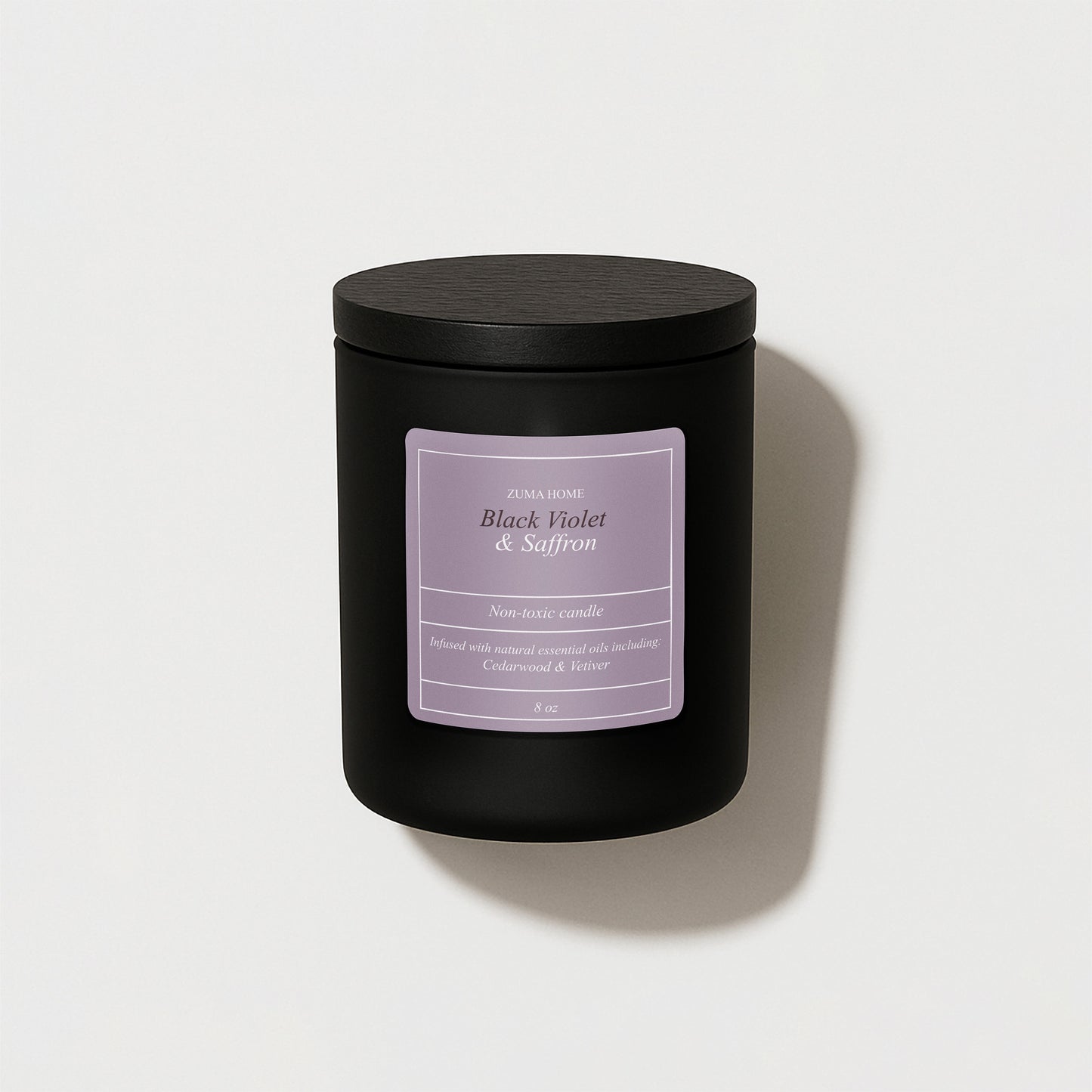 Black Violet & Saffron Non Toxic Candle