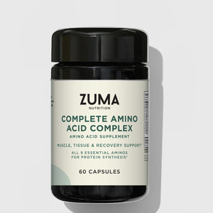 Zuma Nutrition Complete Amino Acid Complex, 60 vegan capsules, glass jar