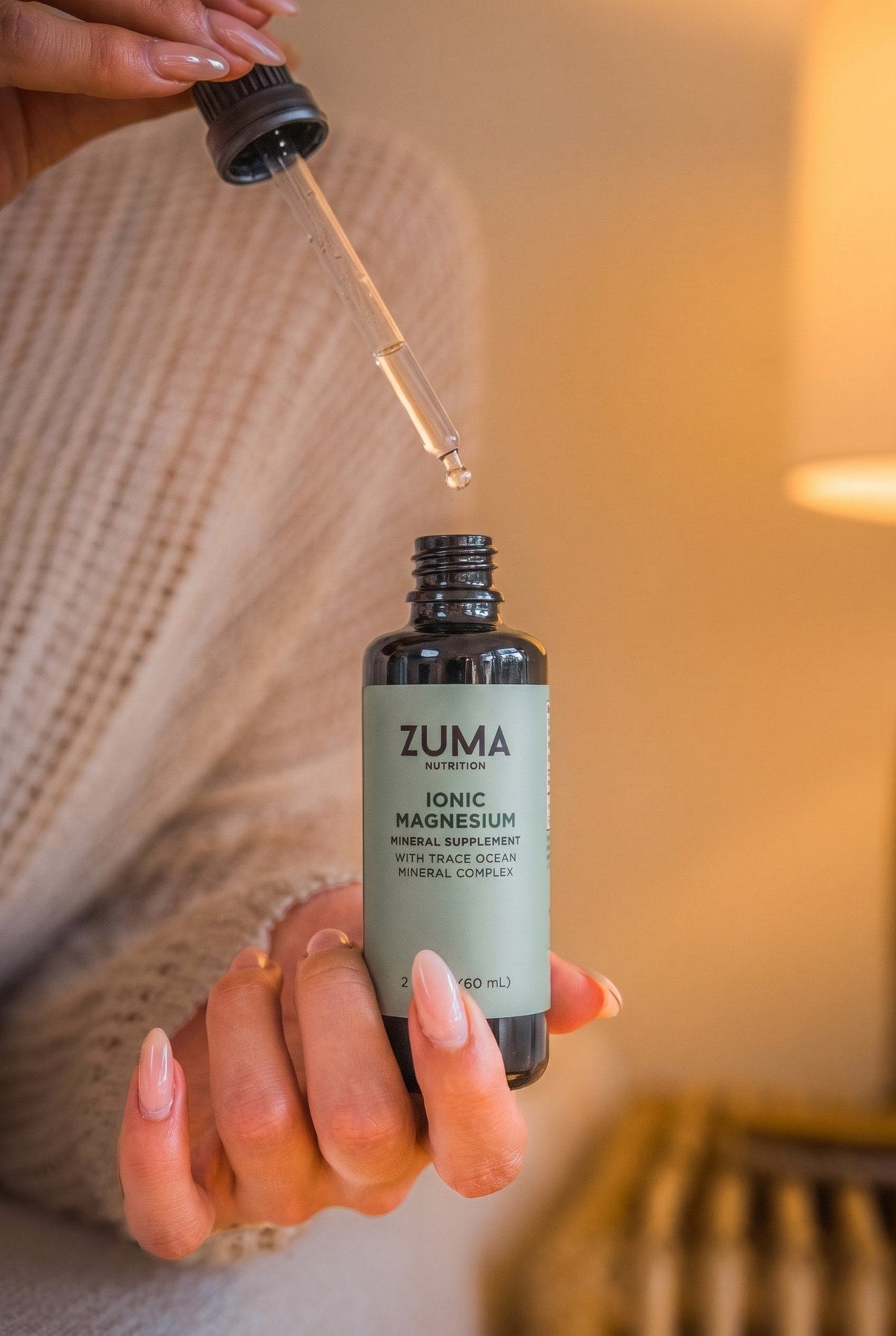 Ionic Magnesium dropper over the bottle