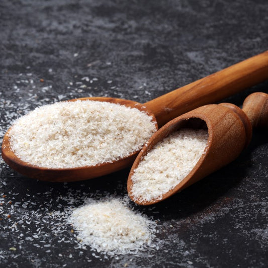 Psyllium Husks on a Stone Table