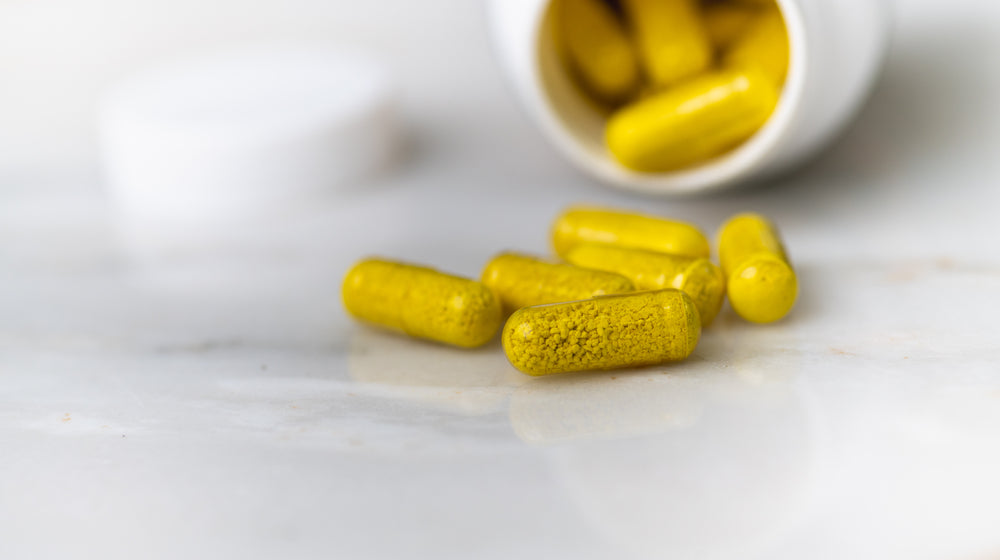 Close up of Berberine Supplement Capsules
