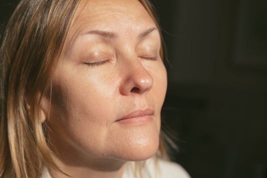 Anti-Age Treatment. Profile of beautiful middle-aged woman 