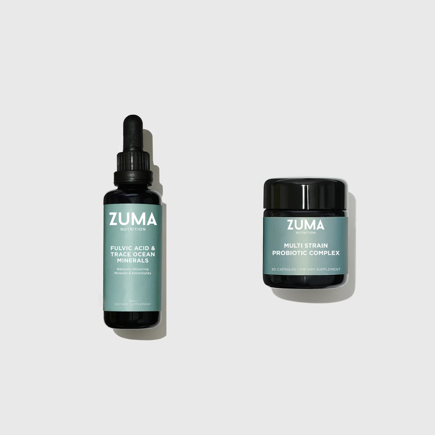 Multi Strain Probiotic (30 Capsules) + Fulvic Acid & Trace Ocean Minerals (60 ml)