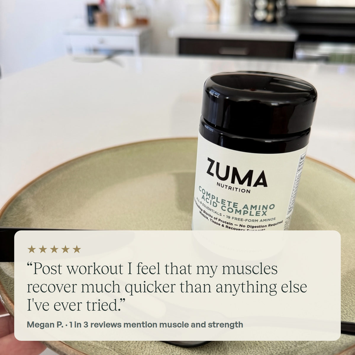 Customer review: muscles recover much quicker