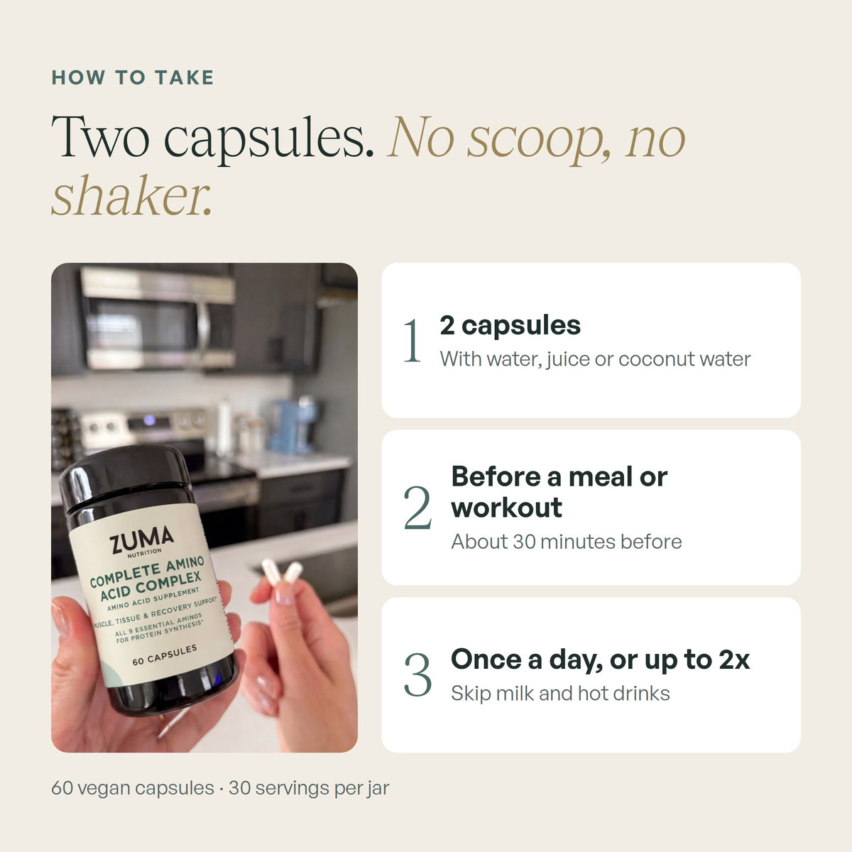 How to take Zuma Nutrition Complete Amino Acid Complex