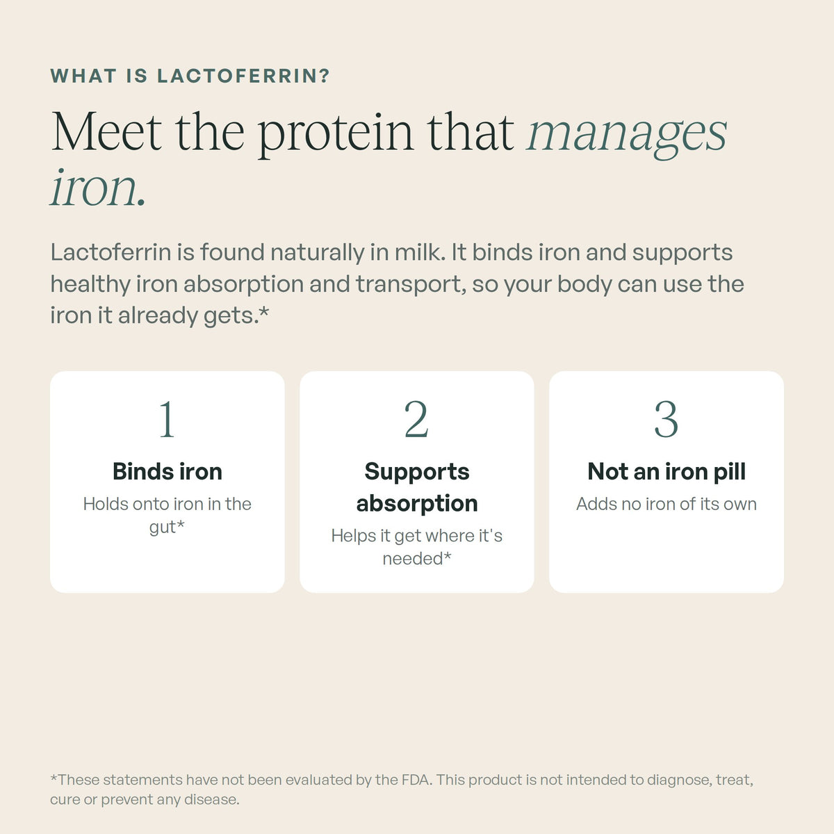 What is lactoferrin: the milk protein that binds iron and supports absorption