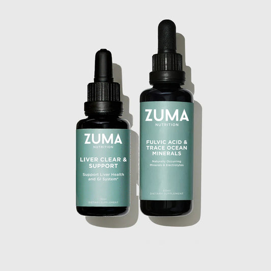 Zuma Nutrition Complete Liver Cleanse & Restore Protocol: Liver Clear & Support and Fulvic Acid & Trace Ocean Minerals