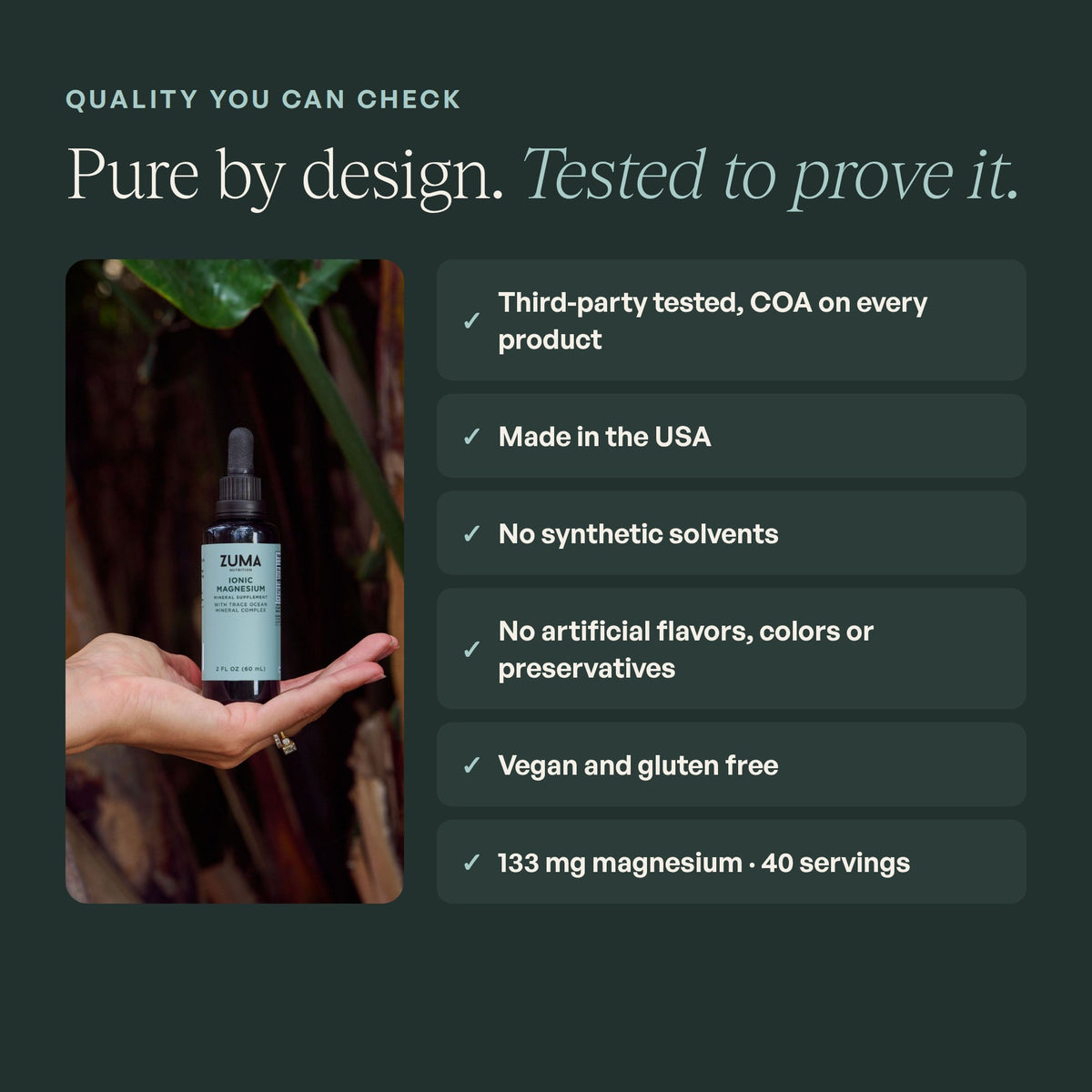 Third-party tested, COA on every product