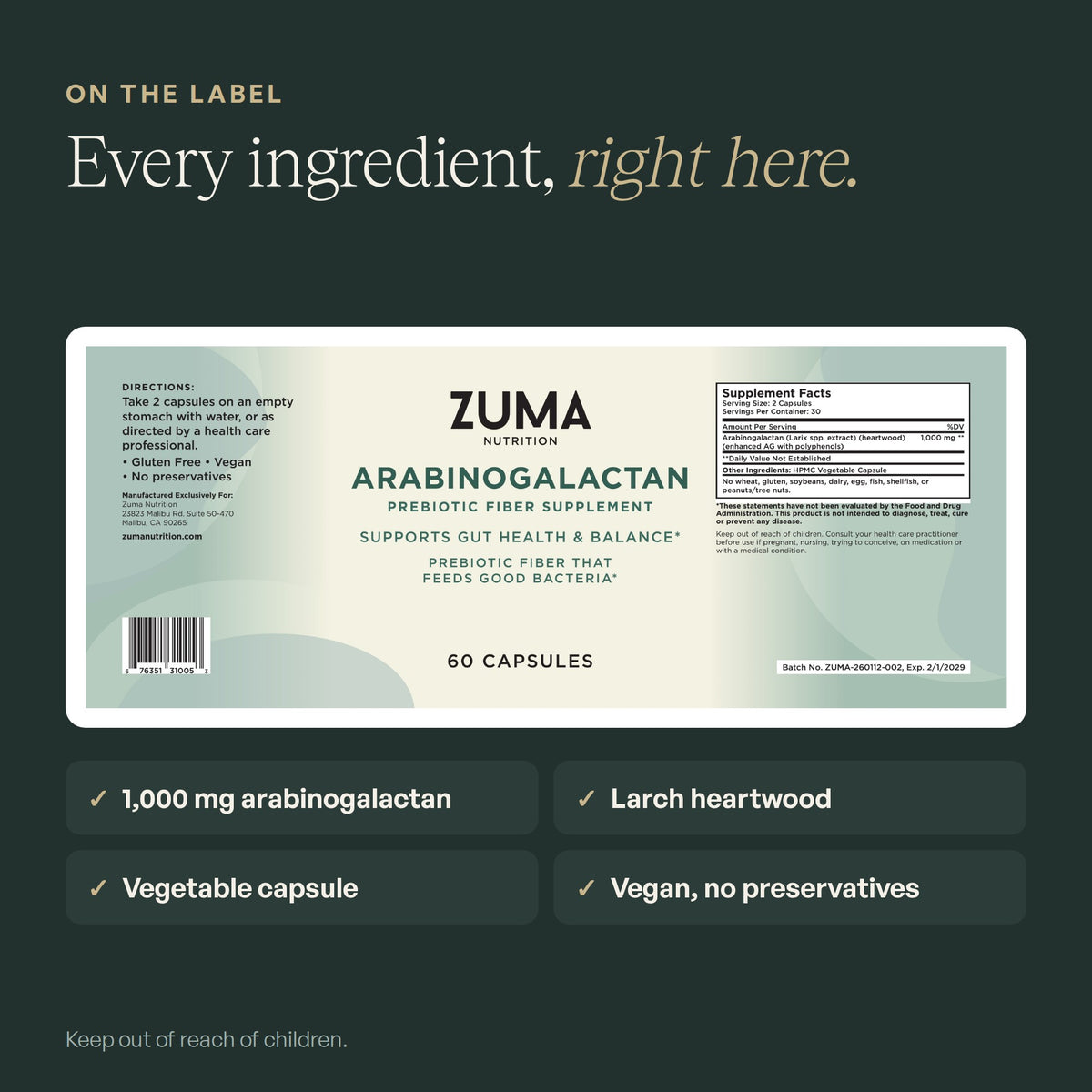 Arabinogalactan Supplement