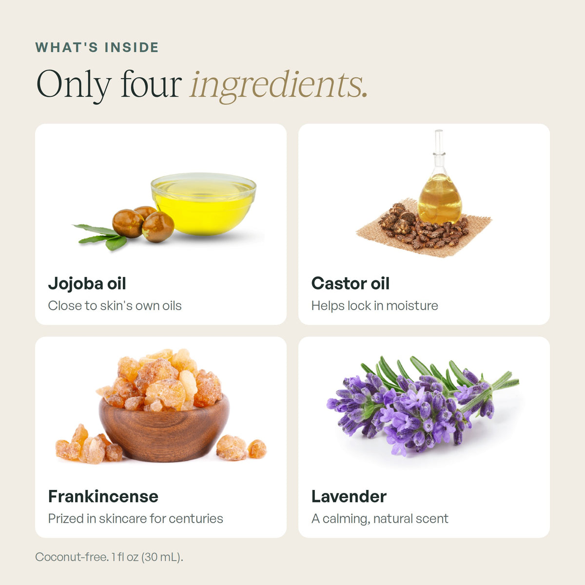 Zuma Nutrition Botanical Face Oil Serum: key ingredients