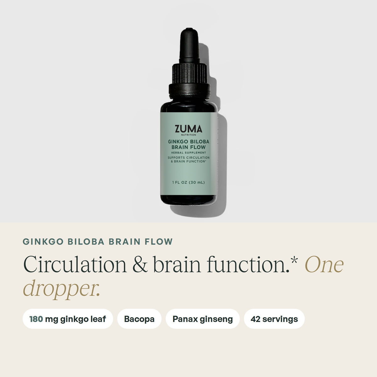 Ginkgo Biloba Brain Flow Tonic