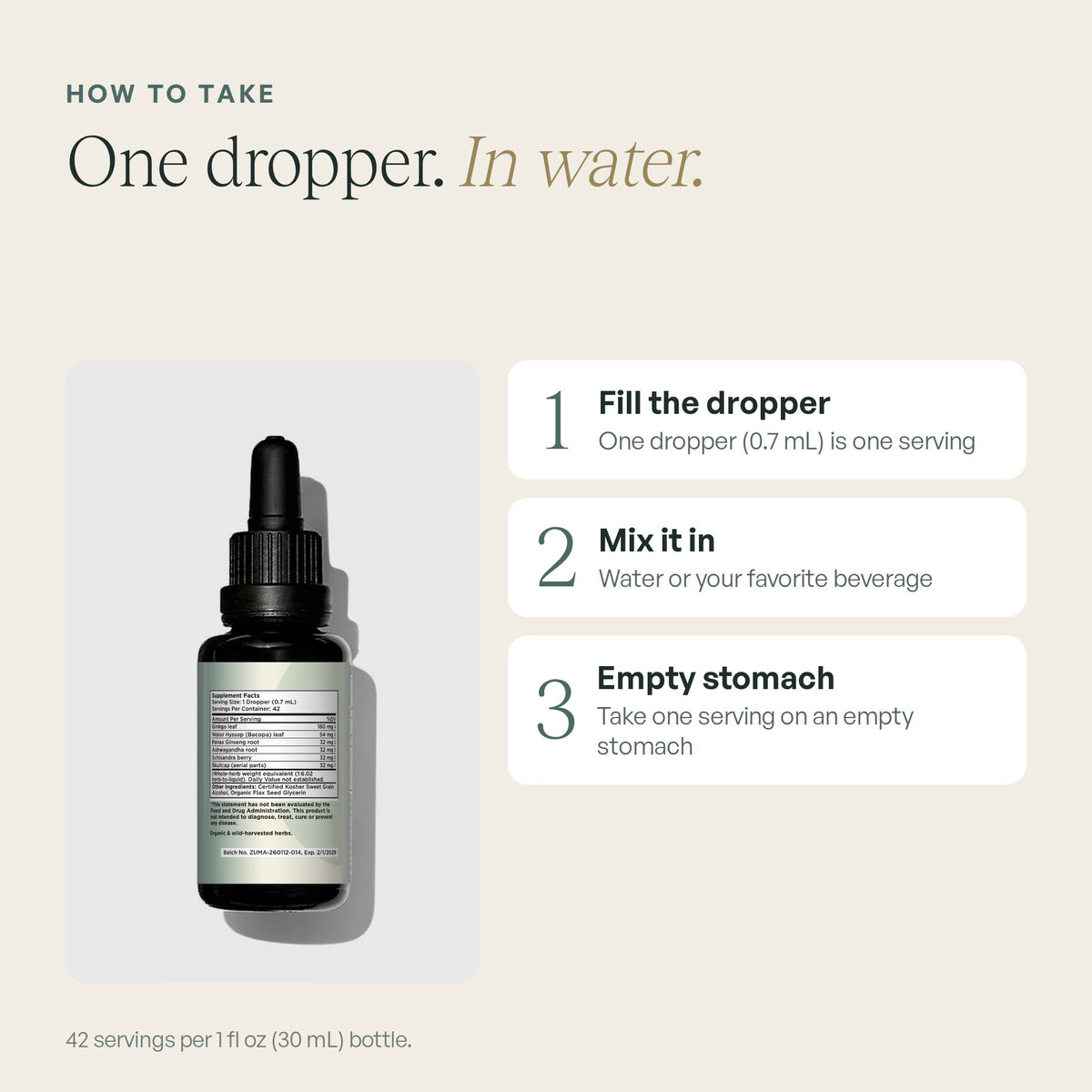 Ginkgo Biloba Brain Flow Tonic