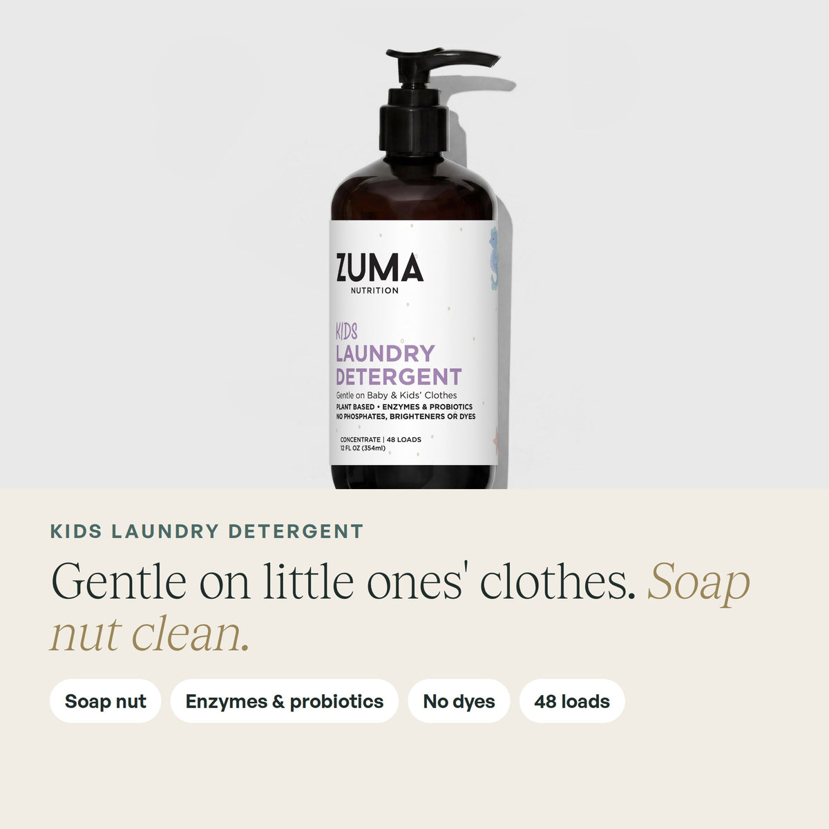 Zuma Nutrition Kids Laundry Detergent product overview
