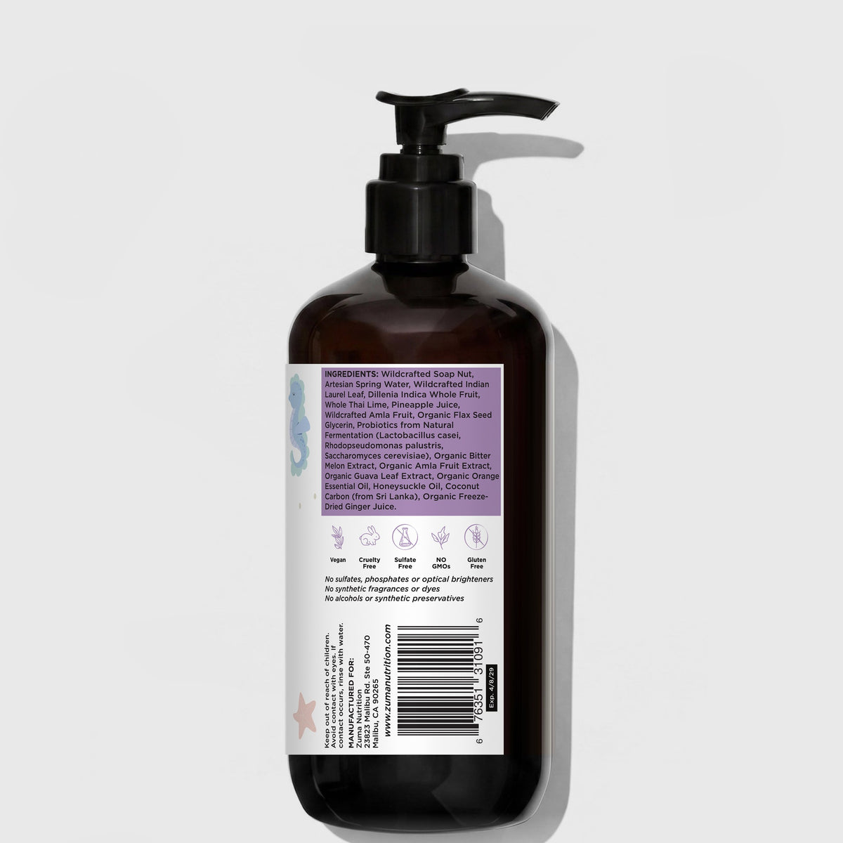 Kids Laundry Detergent - Zuma Nutrition, ingredients