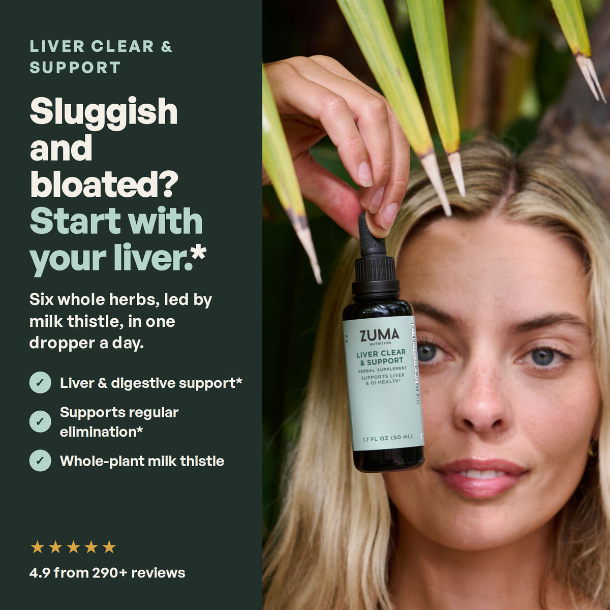 Liver Clear & Support: sluggish and bloated? Start with your liver
