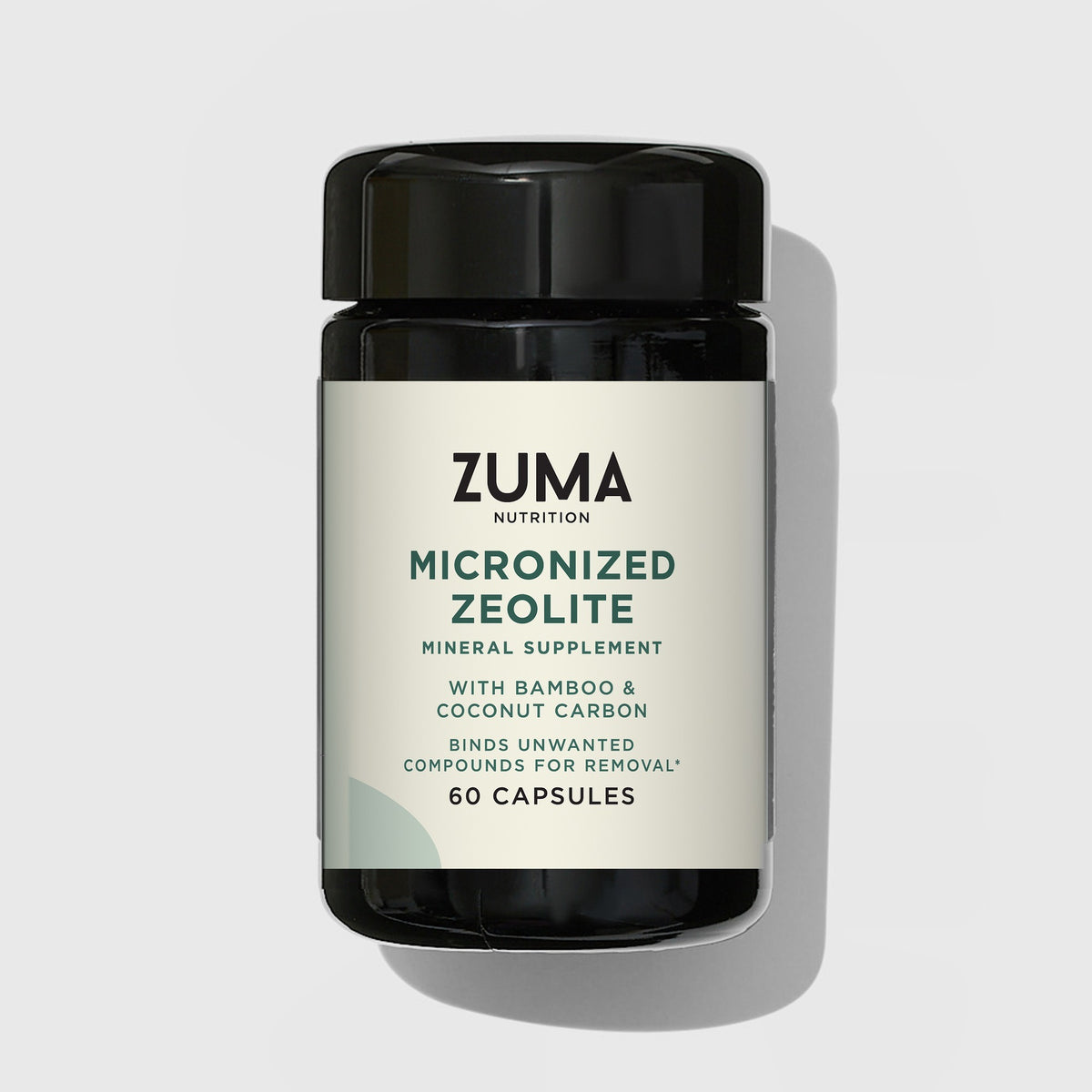Zuma Nutrition Micronized Zeolite with Bamboo Sap Activated Carbon, 60 capsules