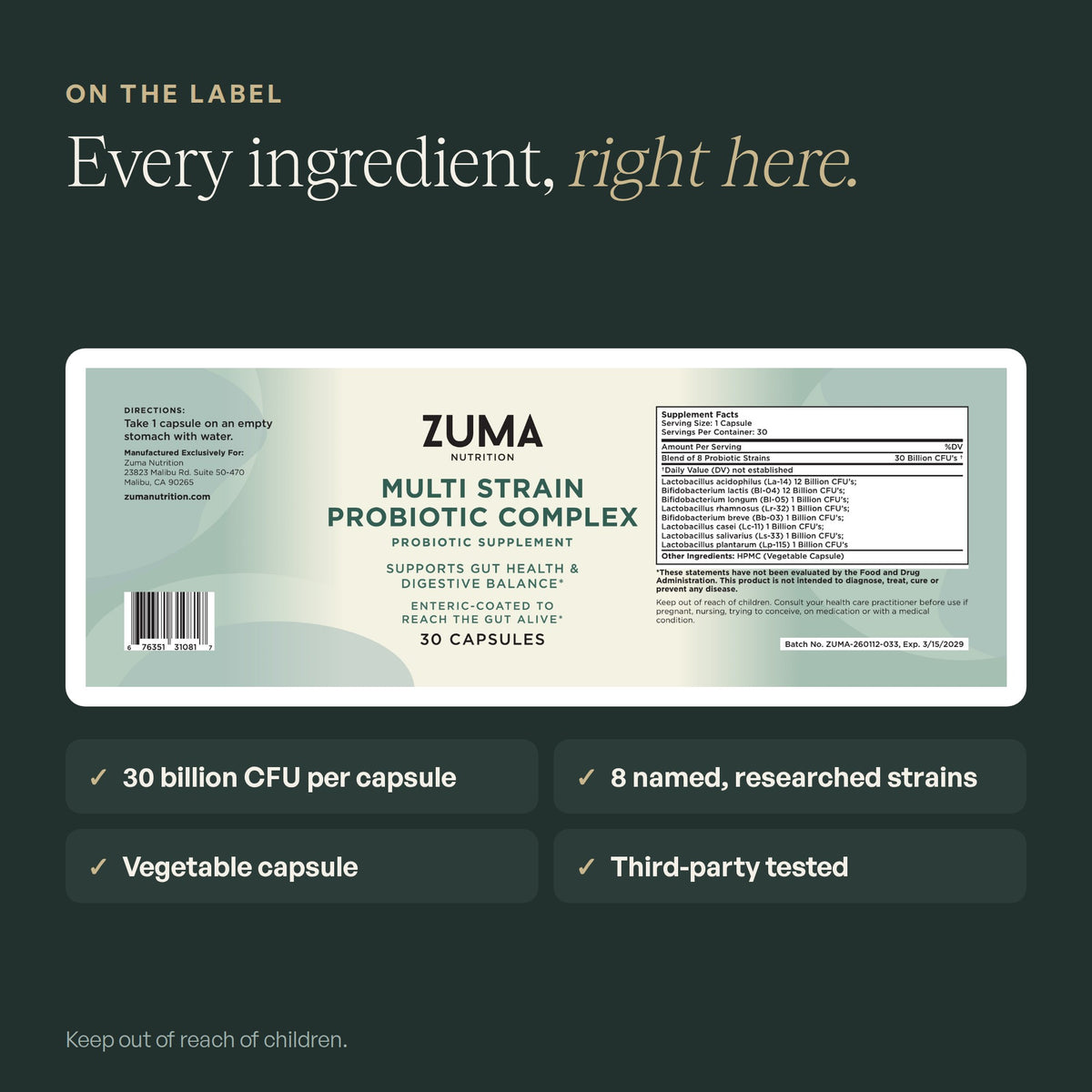 Multi-Strain Probiotic Complex