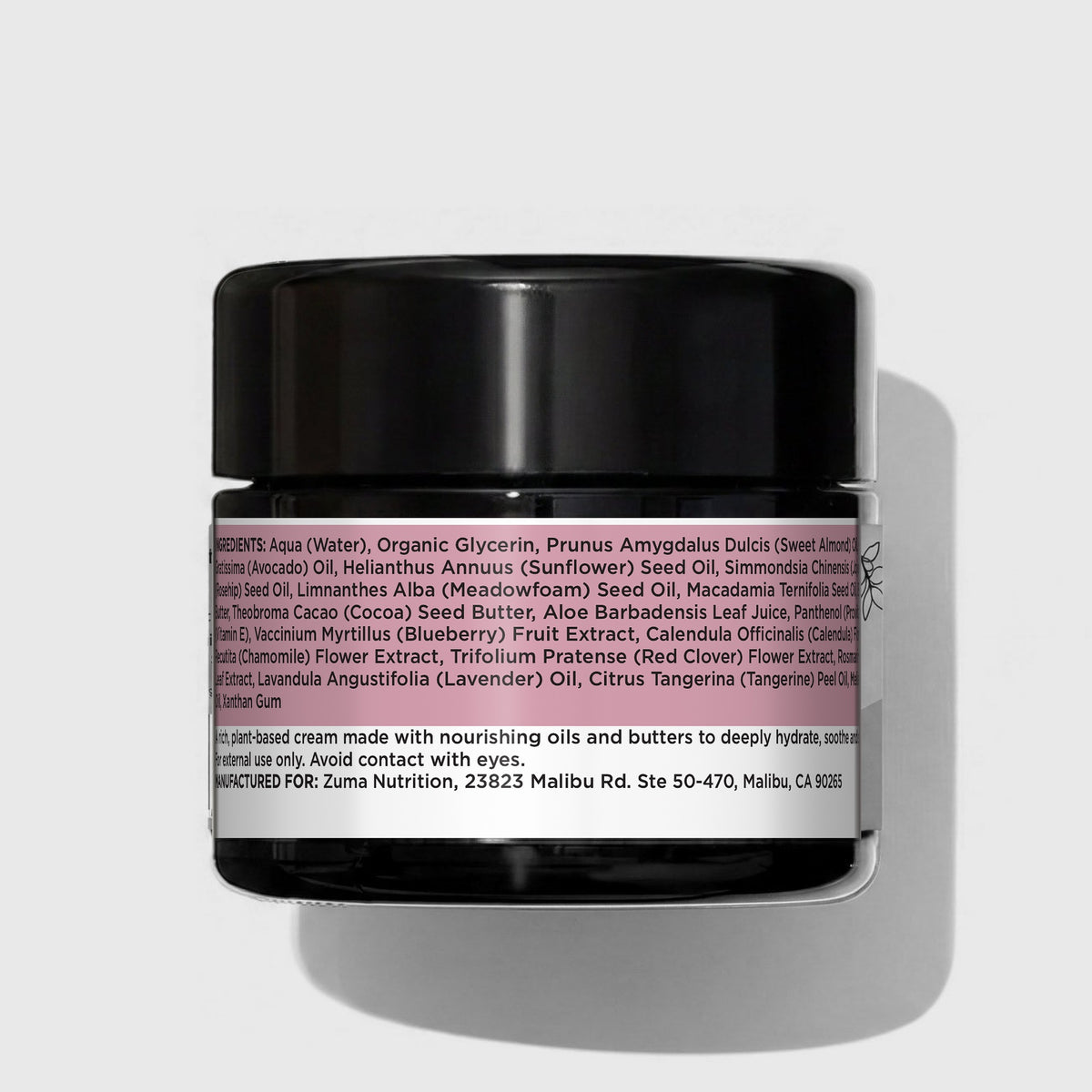 Botanical Nourish & Repair Cream - Zuma Nutrition, ingredients