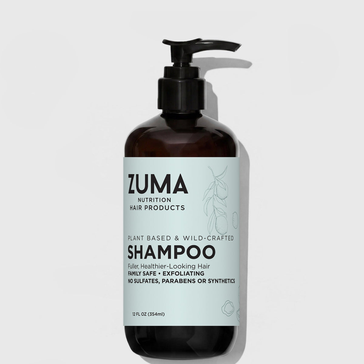 Zuma Nutrition Plant Based & Wild-Crafted Shampoo, 12 fl oz