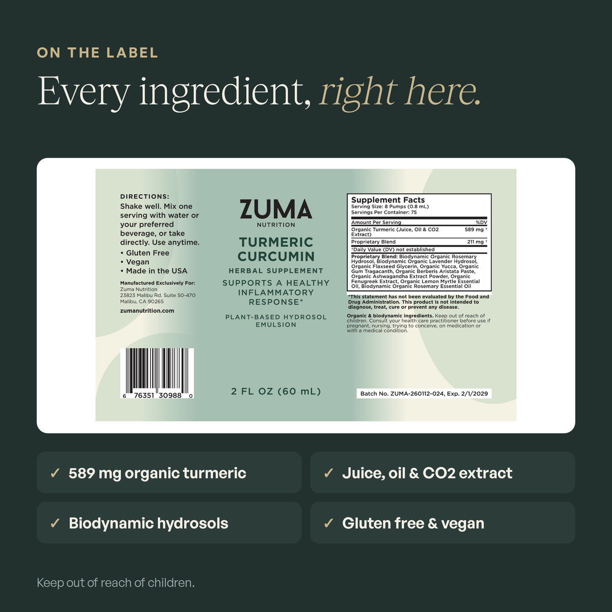 Liposomal Turmeric Curcumin Tonic