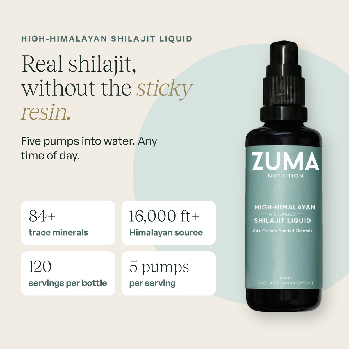 Zuma Nutrition High-Himalayan Shilajit Liquid