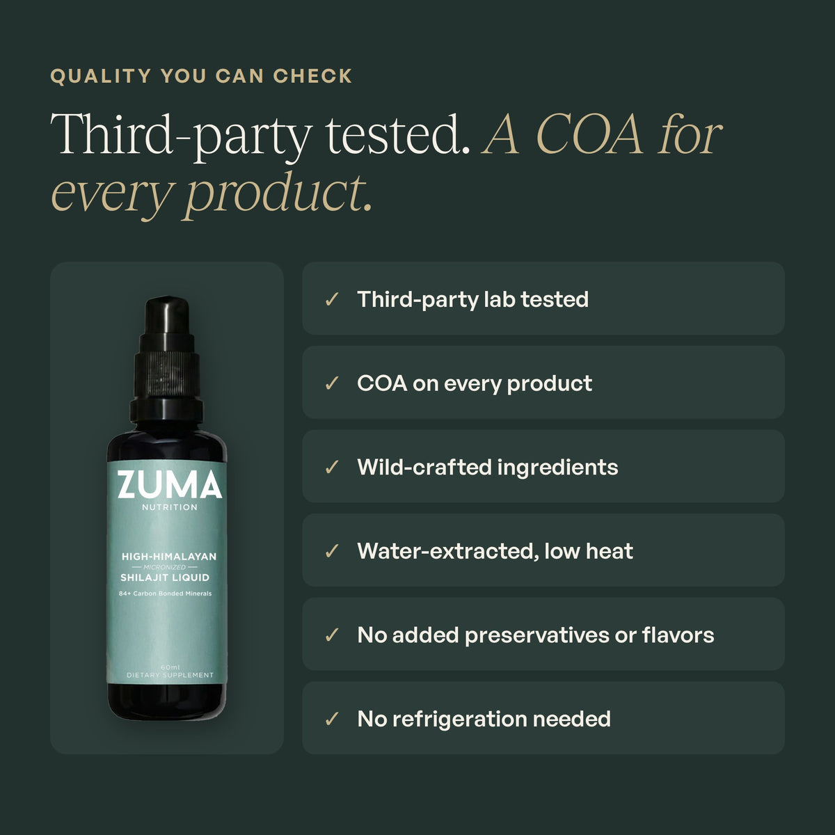 Third-party tested, COA available