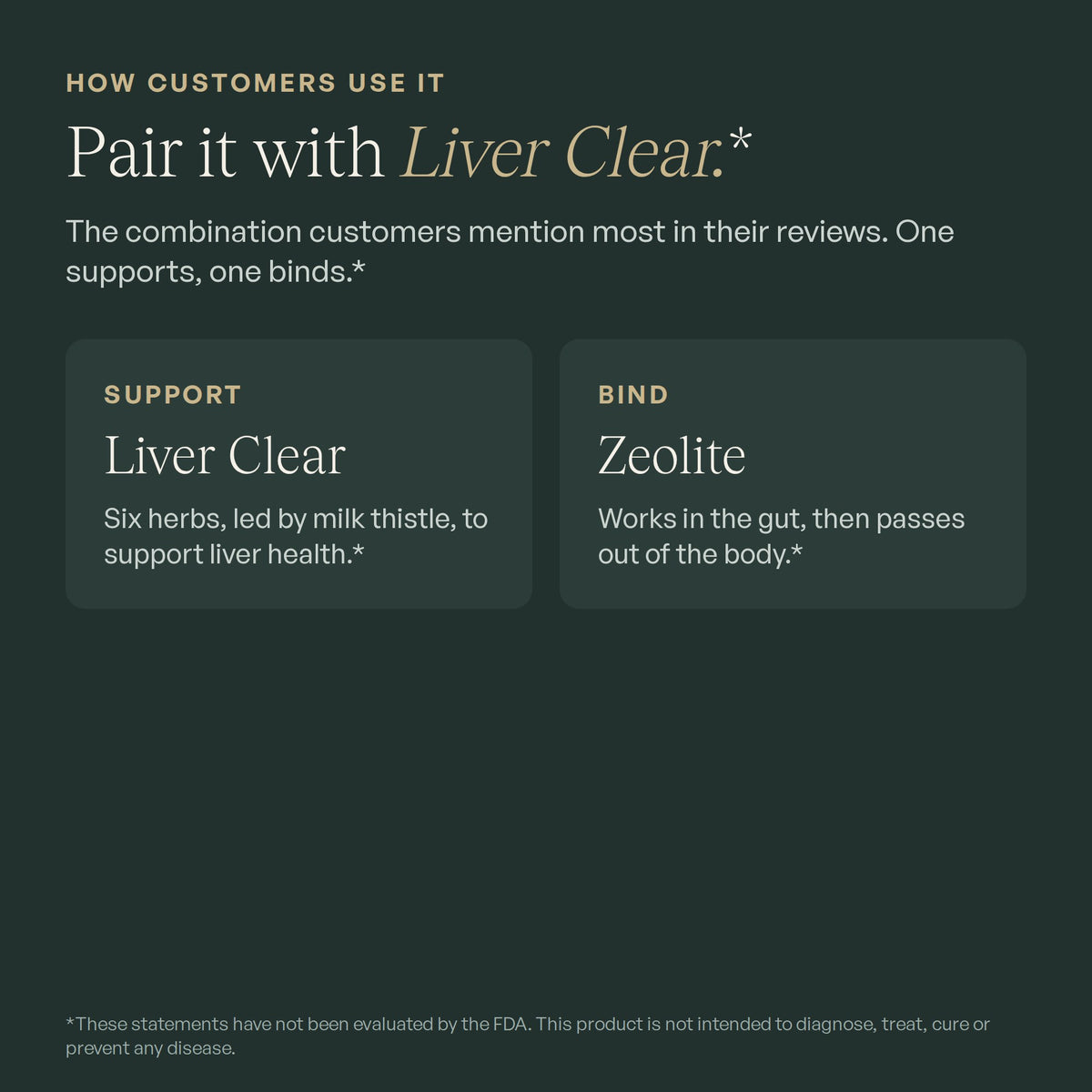 Pair Zeolite with Liver Clear & Support Tonic