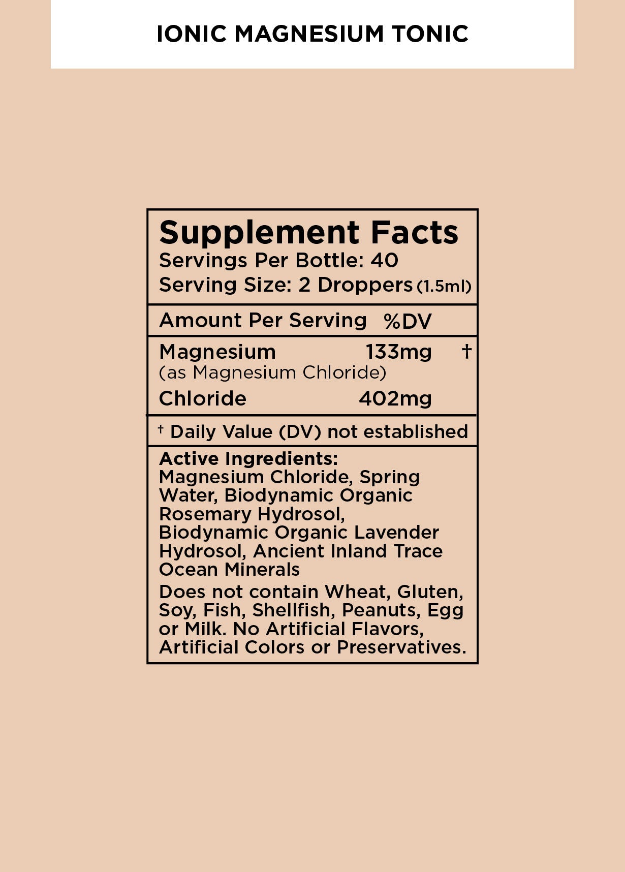 Ionic Magnesium Chloride Tonic